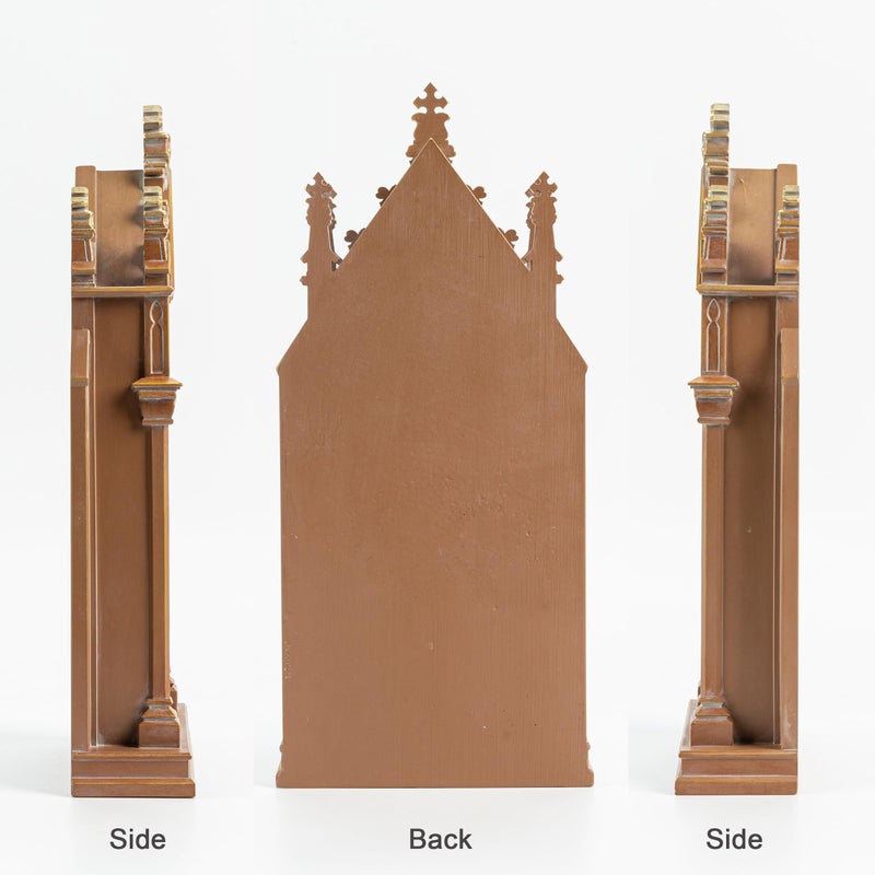 BC BUILDCLASSIC BC Catholic Immaculate Heart of Mary Statue, Virgin Mary Sculpture, 14.9" H Blessed Tabletop Shrine with LED Light, Religious Gift for Mother's Day, Renaissance Sculpture Handpainted by Buildclassic - Image 3