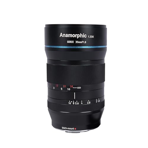 SIRUI 35mm F1.8 1.33X APS-C Anamorphic Lens Cinema Lens for MFT Mount, Blue Flare - Image 1