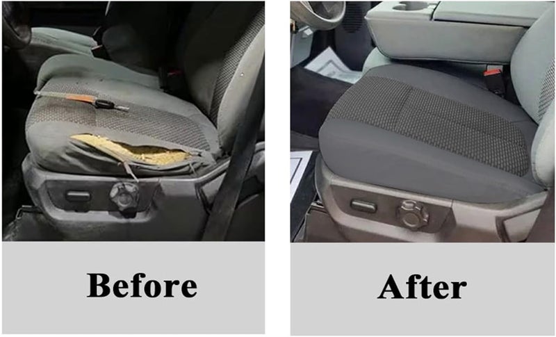 NLQR Front Driver Side Bottom Replacement Seat Cover - Steel Gray Cloth for Ford F250 F350 F450 F550 (2011-2016) - Image 3