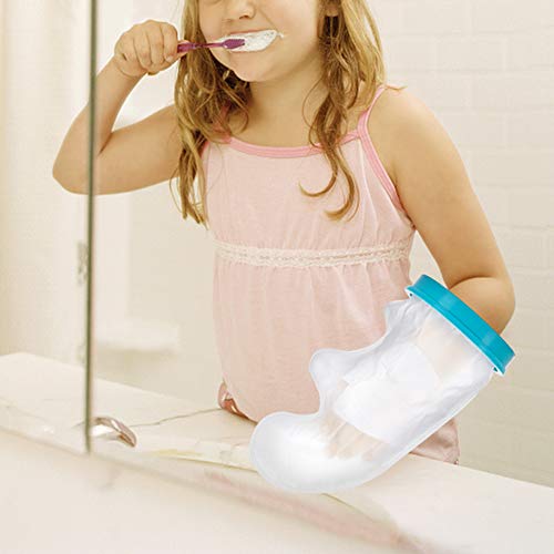VINGVO Kids Toddler Hand Cast Cover,Waterproof Cast Protector Watertight Resuable Arm Cast Bandage Sleeve Bags with PVC Material for Broken Hand for Shower Wrist Wounds Fingers Surgery 14Inch - Image 1