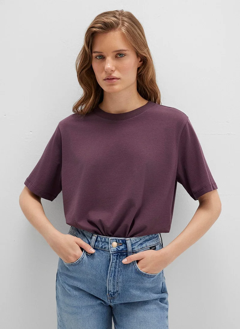 MAVI Crew Neck Burgundy Basic T-Shirt