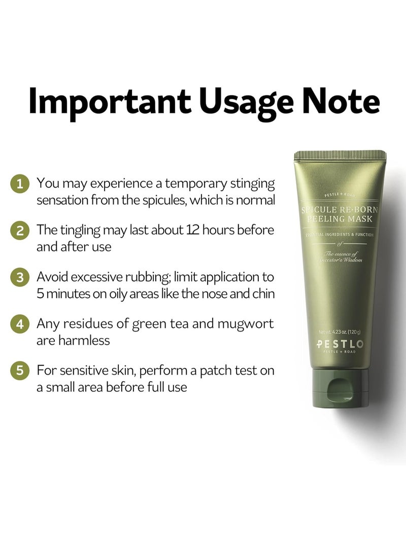 PESTLO PESTLE ROAD Spicule Re-Born Exfoliating Peeling Mask 4.23 oz./120ml - Micro-Needling, Gentle Exfoliation, Nourishing, Hydrating, Sebum Control, Soothing, Radiant Skin, Pore Tightening, All Skin Types - Image 4