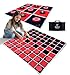 Swooc Games 2in1 Vintage Giant Checkers Tic Tac Toe Game WMat 3ft x 3ft 100 MachineWashable Canvas Giant Outdoor Games for Kids Yard Game for Kids Jumbo Lawn Set Large Checkers - Image 2