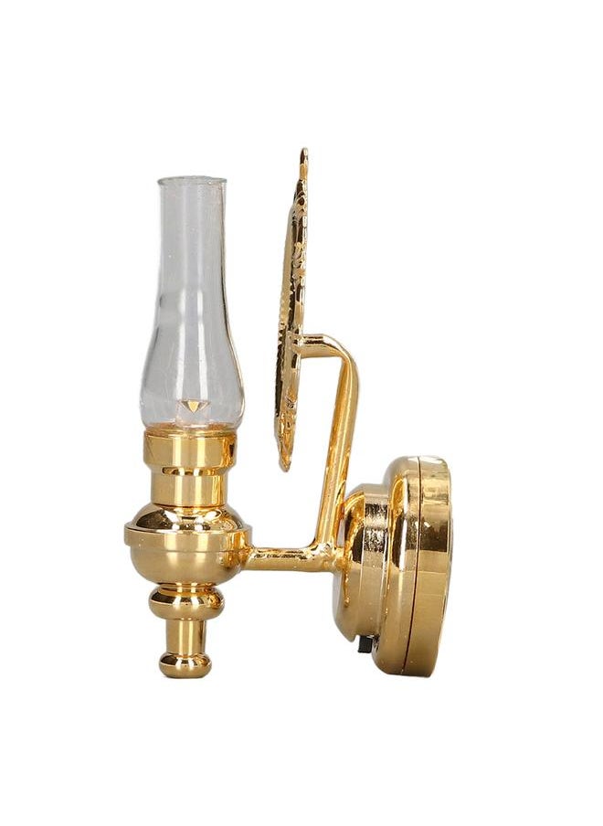 Thoraya Dollhouse Wall Lamp Vivid Details LED Warm Light High Brightness 1:12 Retro European Dollhouse Accessories for Decoration 