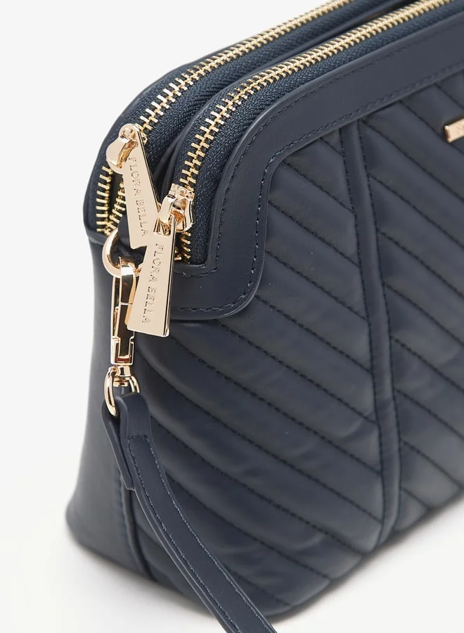 Flora Bella By Shoexpress Quilted Crossbody Bag with Zip Closure