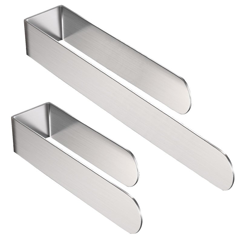 HUFEEOH Adhesive Hand Towel Holder  8 Inch Sticky Towel Bar and 14 Inch Towel Holder Wall Mounted  Stainless Steel Kitchen Towel Holder Hand Towel Rack for Bahtroom Hotel RV Kitchen (Silver-8""&14 - Image 1