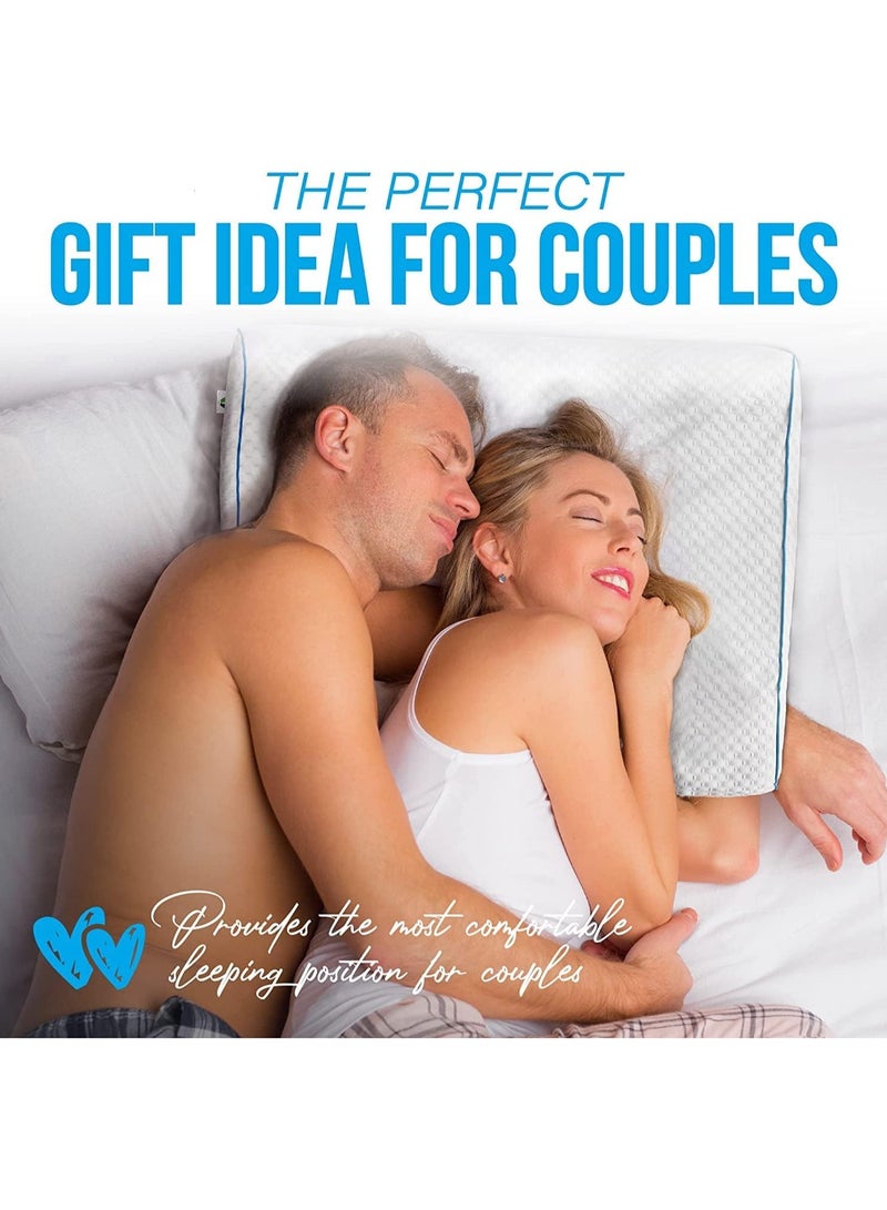 Memory Foam Cuddle Pillow, Ergonomic Anti Pressure Couples Pillow with Arm Hole, Great for Cuddling, Neck & Shoulder Pain, Side Sleepers - Image 5
