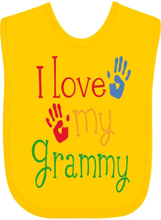 inktastic I Love My Grammy Baby Bib Yellow 10d33 - Image 1