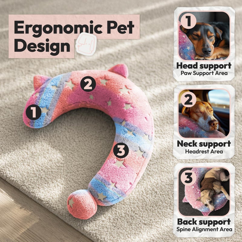 POMESEA Calming Dog Pillow, Glow in The Dark, Soft Question Mark Shape for Dogs, Kids, Adults - Washable, Cozy Body Pillow Bed Gift (L Pink) - Image 2