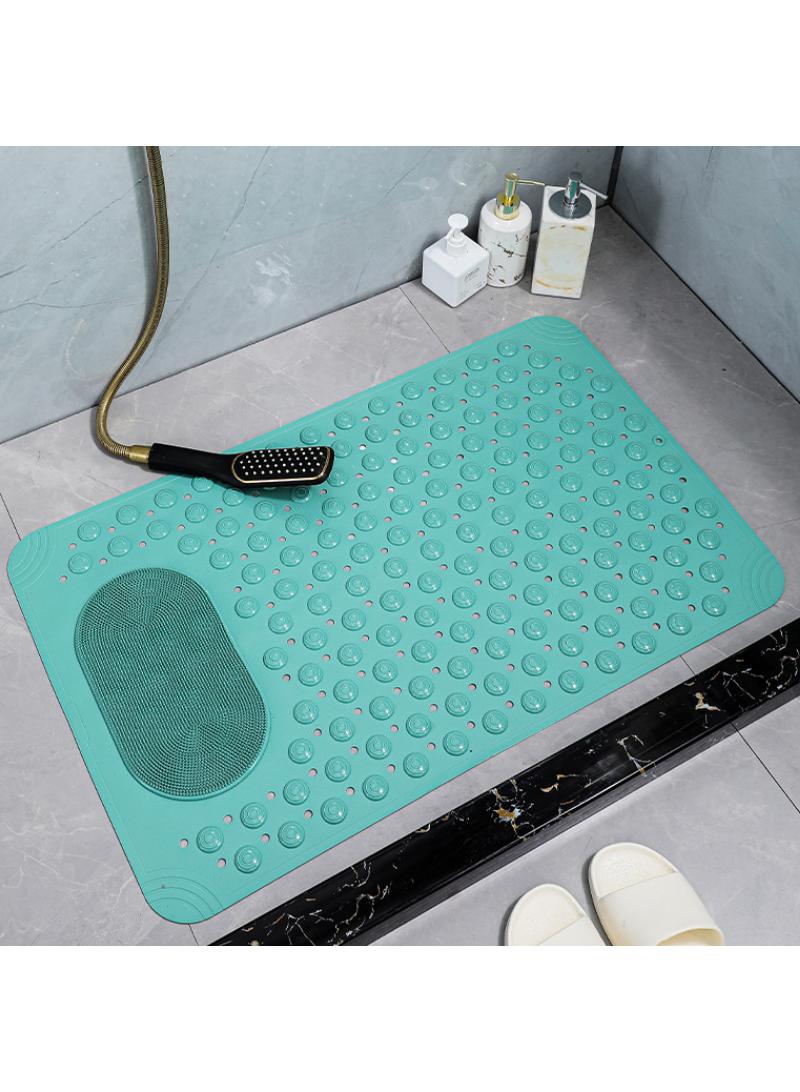 Bathroom anti slip massage mat, waterproof bathroom, hotel toilet floor mat, green 38 * 69cm - Image 4