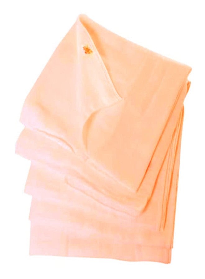 Ans (with Label) Nappy Cloth Soft Pure Cotton and Highly Absorbent for Newborn Baby Upto 6 Month Age (70x70 cms) (Peach, 12 Piece) - Image 1