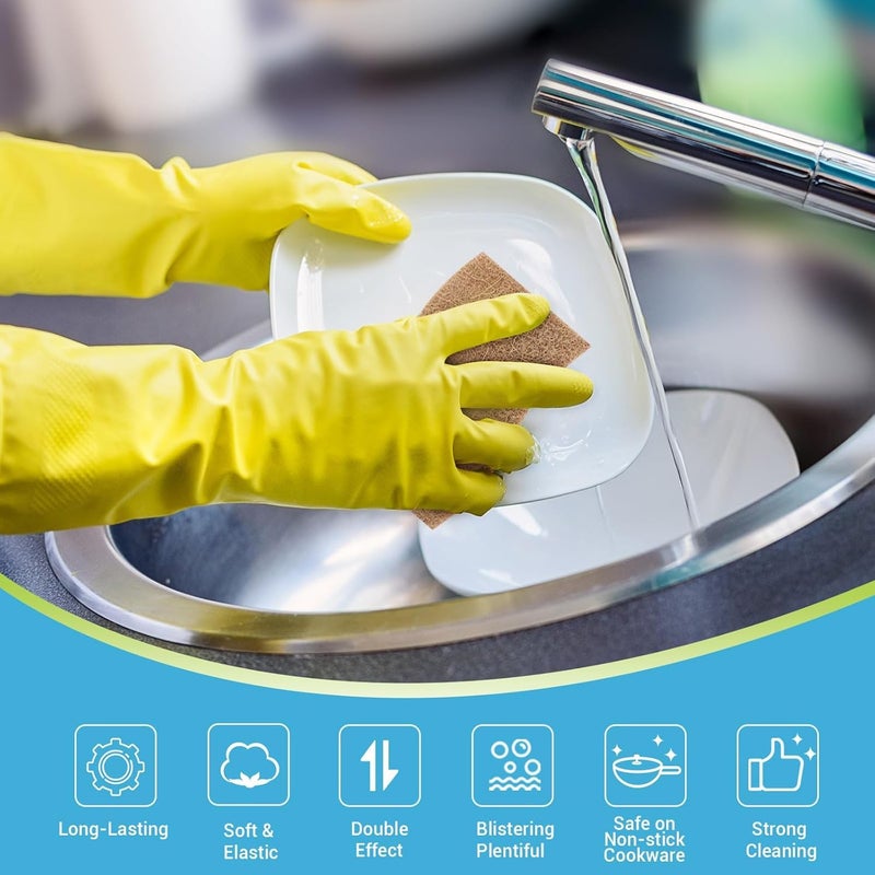 AIDEA Sponges Non Scratch, 6Count, Natural Sponge for Non Stick Cookware, Sponges Kitchen, Cellulose Scrub Sponge for Dishes, Cleaning Power for Kitchen, Bathroom, Household - Image 4