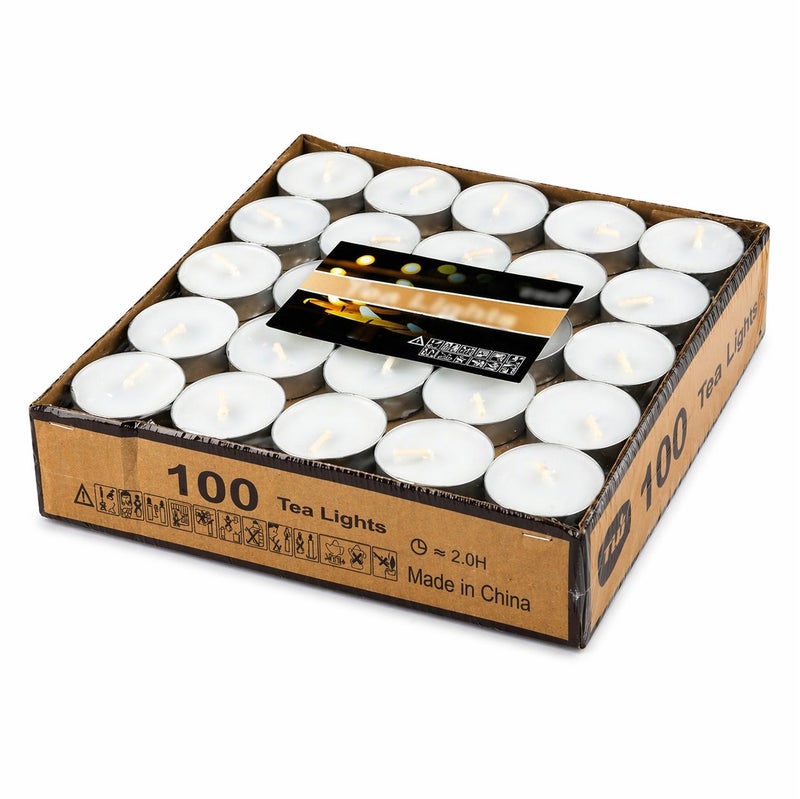 O2. 100PCS Tealight Candles Pack – Long-Lasting Mini Decorative Candles for Home Décor, Weddings, Ramadan Decorations & Special Events - Image 2
