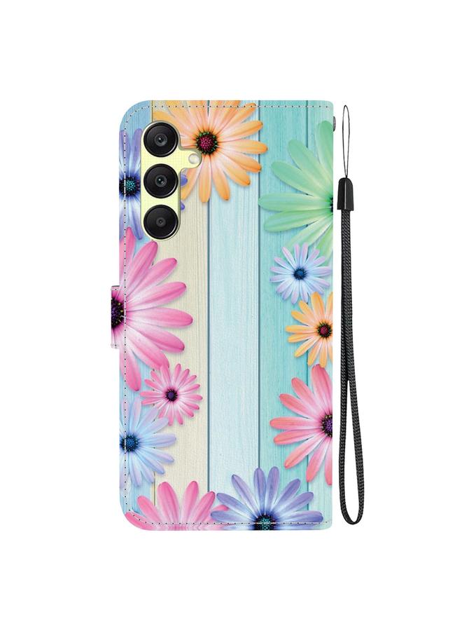 اس-توب جراب لهاتف Samsung Galaxy A25 5G مصنوع من الجلد برسومات ملونة وملمس كريستالي - Image 3