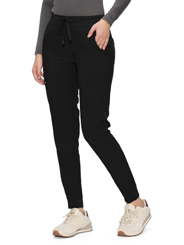 COZYFIT Medical Scrub Pants for Women - Soft Stretch,Drawstring Jogger Pants with 5 Pockets,Black,XL - Image 4