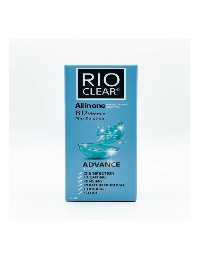 Clear All In One Solution For Contact Lenses, Contact Lenses Solution 120ml