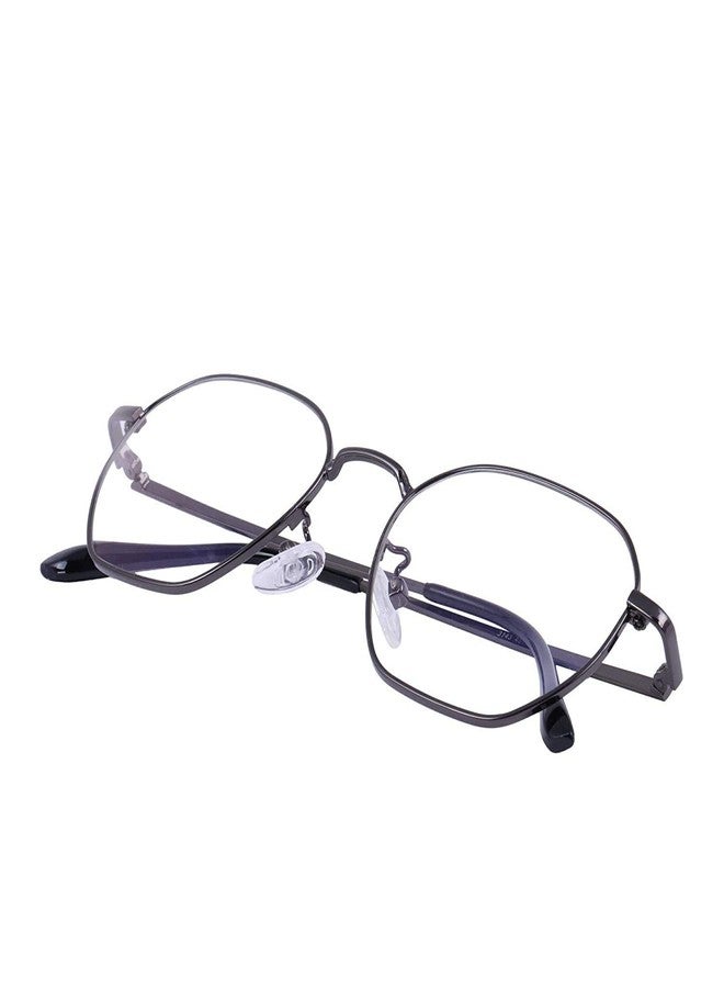 Roshfort Unisex Spectacles Frame Hexagon Size Stander Premium Blue Cut Zero Power Navigator with Anti-glare for Eye Protection from UV by Computer Tablet Laptop Mobile (B-4, Black) - Image 1