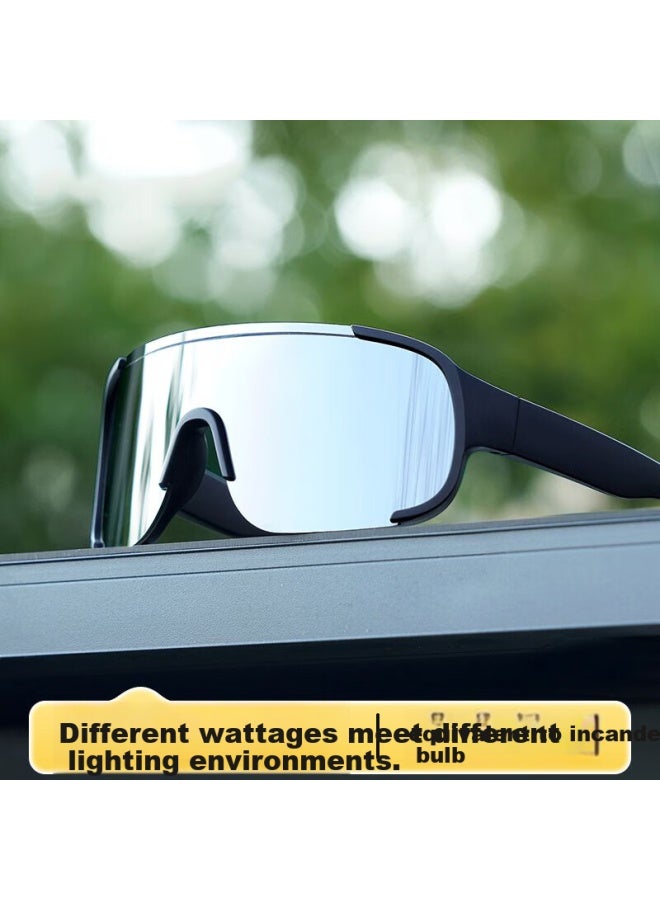 Boshide Children'S Cycling Sunglasses Uv Protection Mountain Climbing Goggles Outdoor Sports Black Frame White Mercury (Children'S Style) - Image 3