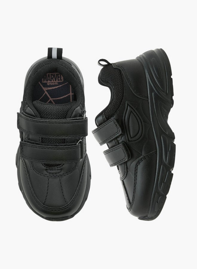 MARVEL Boys Panelled School Shoes with Hook and Loop Closure - Image 3