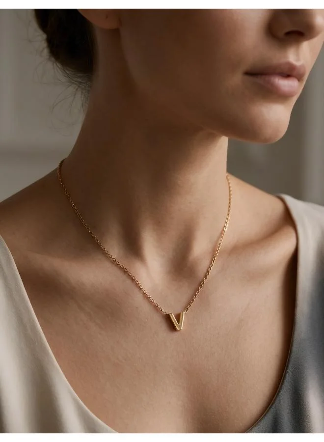 Rovaux  Initial V Pendant Necklace for Women | Best Price UAE