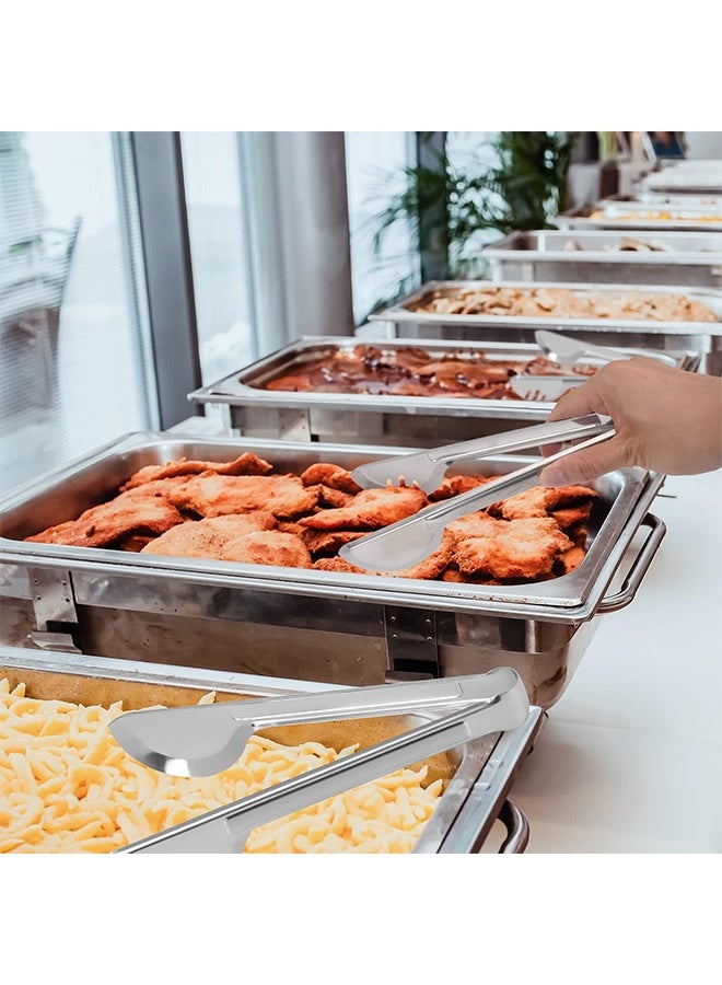 اتش واي خدمة ملقط المطبخ ملقط ، ملقط تقديم طعام من الفولاذ المقاوم للصدأ ، ملقط طعام للطبخ وتقديم المعكرونة والسلطات واللحوم والخضروات ، 12 بوصة - Image 5