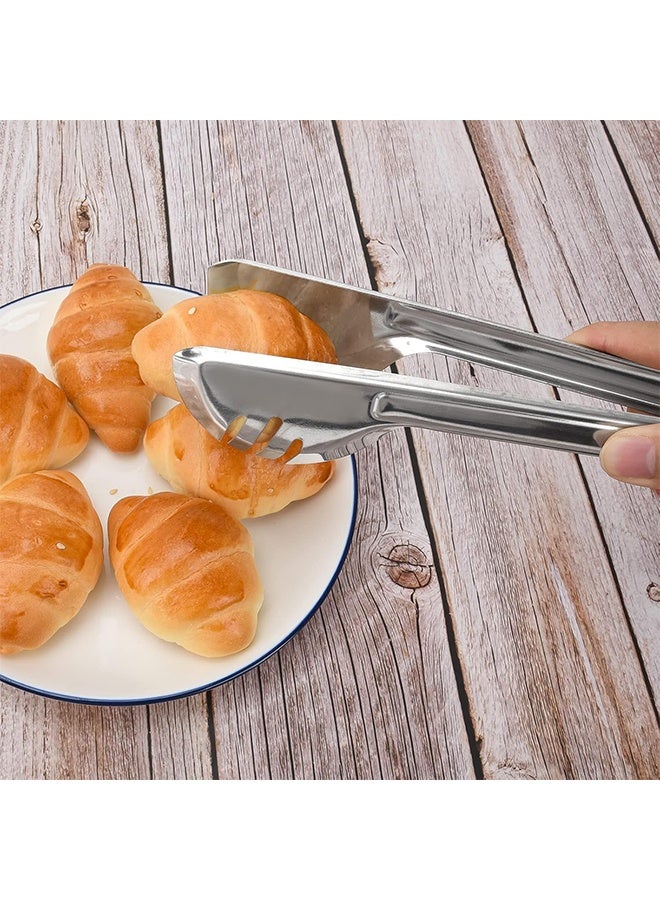 اتش واي خدمة ملقط المطبخ ملقط ، ملقط تقديم طعام من الفولاذ المقاوم للصدأ ، ملقط طعام للطبخ وتقديم المعكرونة والسلطات واللحوم والخضروات ، 12 بوصة - Image 3