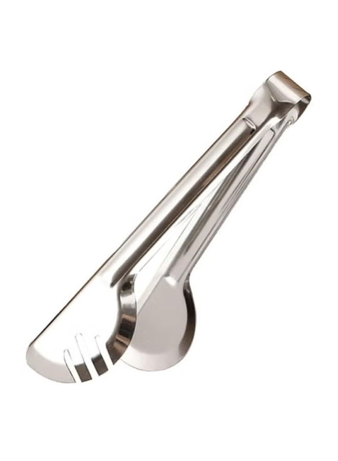 اتش واي خدمة ملقط المطبخ ملقط ، ملقط تقديم طعام من الفولاذ المقاوم للصدأ ، ملقط طعام للطبخ وتقديم المعكرونة والسلطات واللحوم والخضروات ، 12 بوصة - Image 1