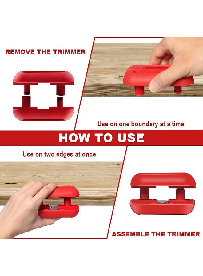 Edge Banding Trimmer Edge Banding Cutter with Tungsten Carbide Blades Veneer Edge Trimmer Woodworking Edge Trimmer Tool for All Directions