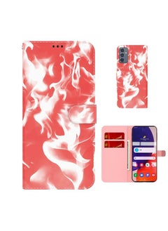 Generic Case Cover For Samsung Galaxy Quantum 2 / A82 5G Cloud Fog Pattern Horizontal Flip Leather Case with Holder & Card Slot & Wallet Red 