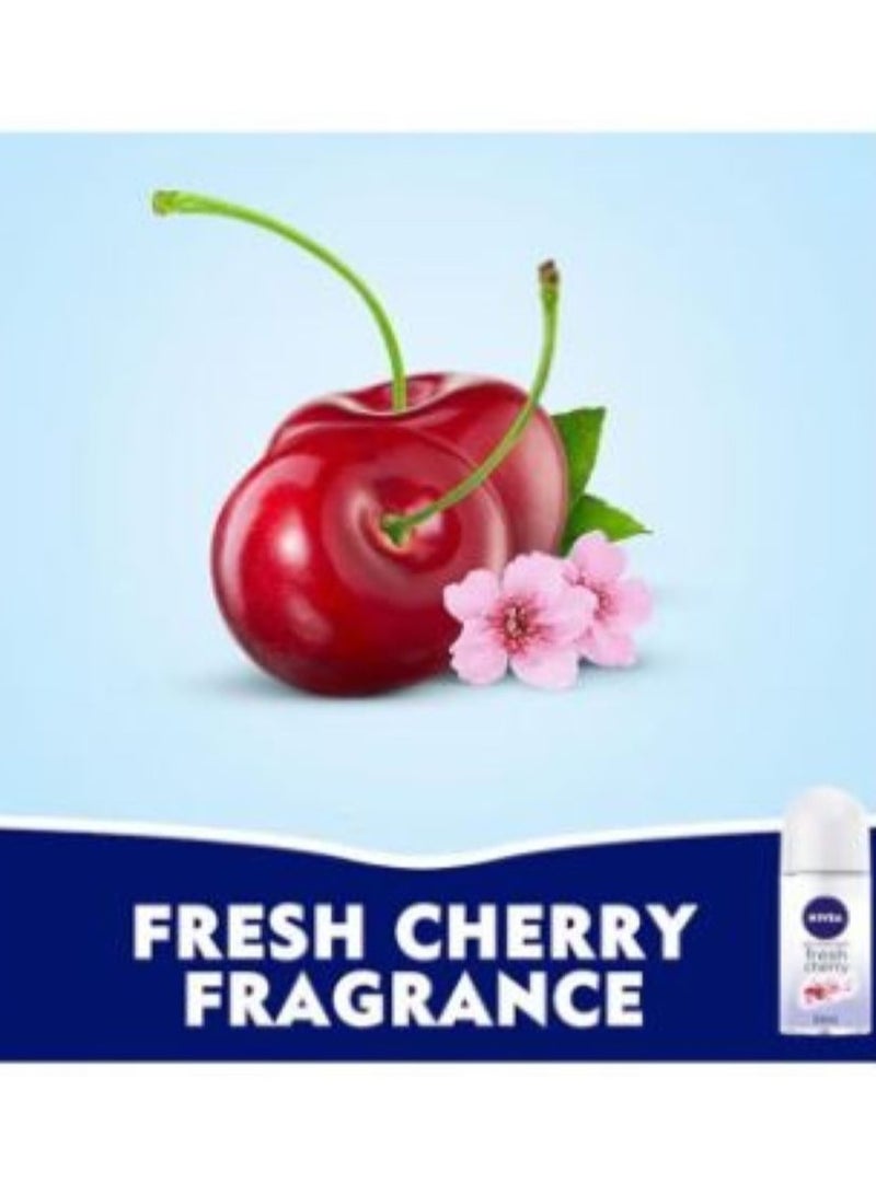 Nivea Roll-On Deodorant for Women Refreshing Cherry Scent 50 ml - Image 4