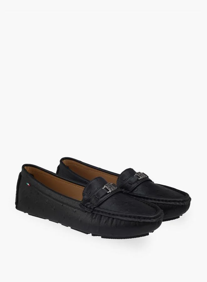 Renzo Ruganni Women Metallic Accent Loafers