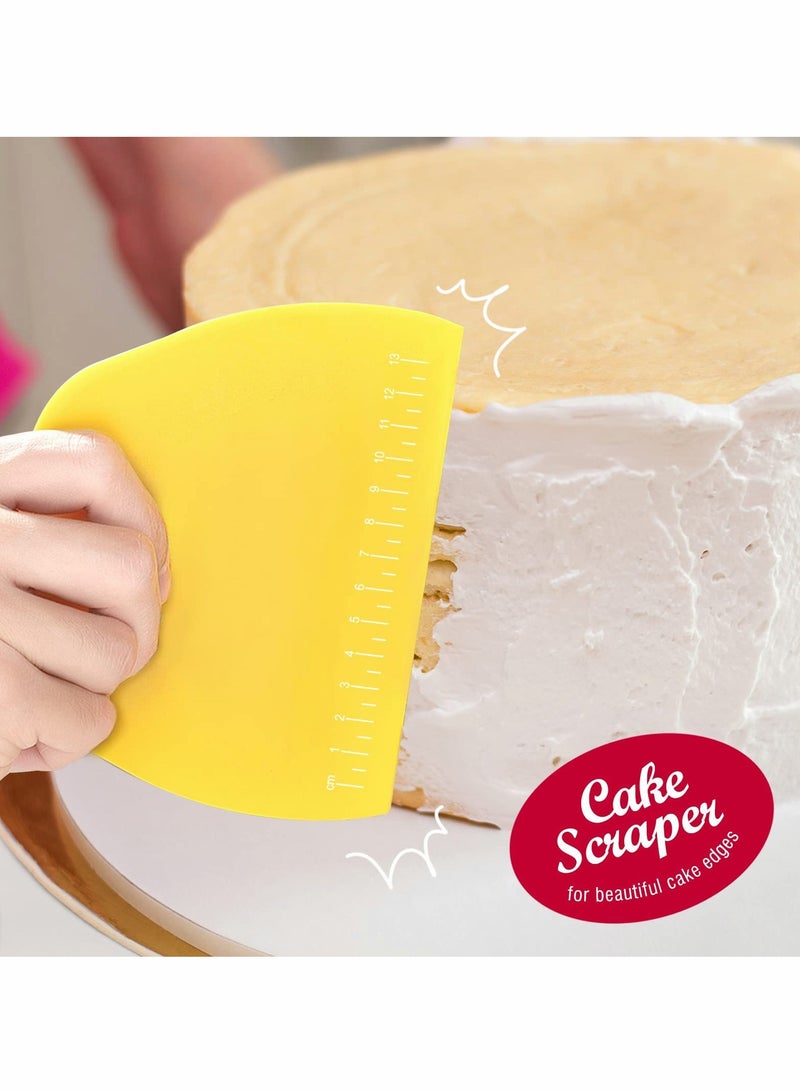 SYOSI Dough Scraper Food safe Plastic 2 Pcs - Image 2