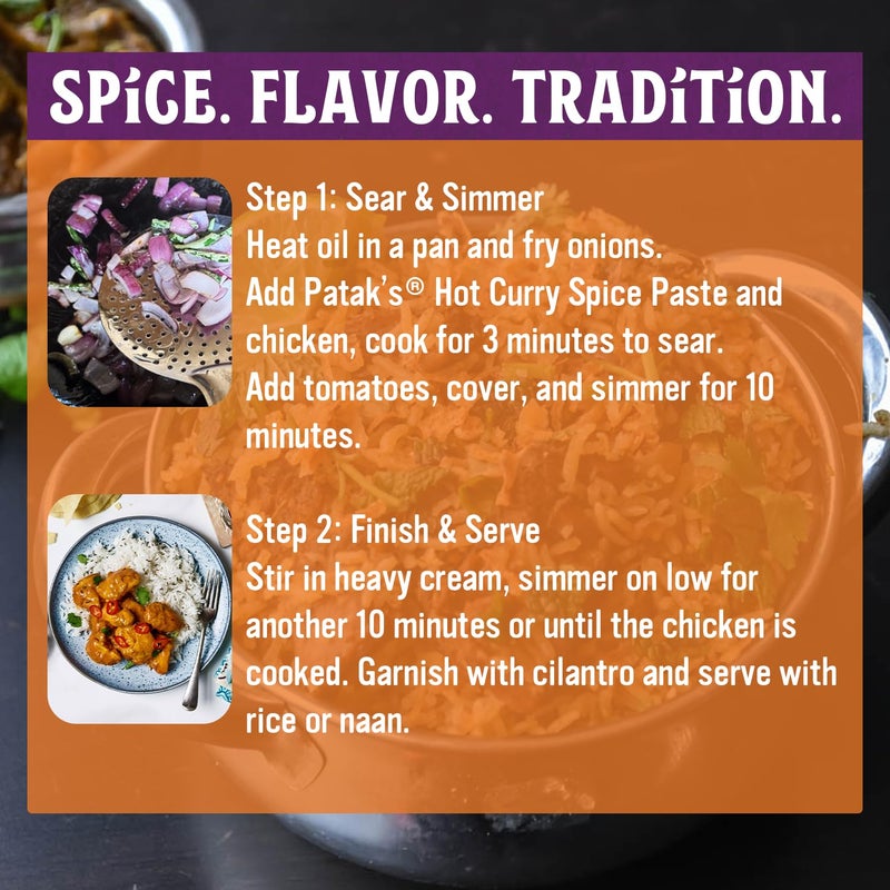 Patak's Hot Curry Paste, 10 Fl Oz - Image 2