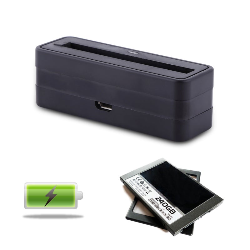 USB Desktop Dock: Micro USB Interface LED Power Indicator Slot Design - Portable Protection Circuit Battery Charging Cradle for LG V20 Battery Charging - Image 3