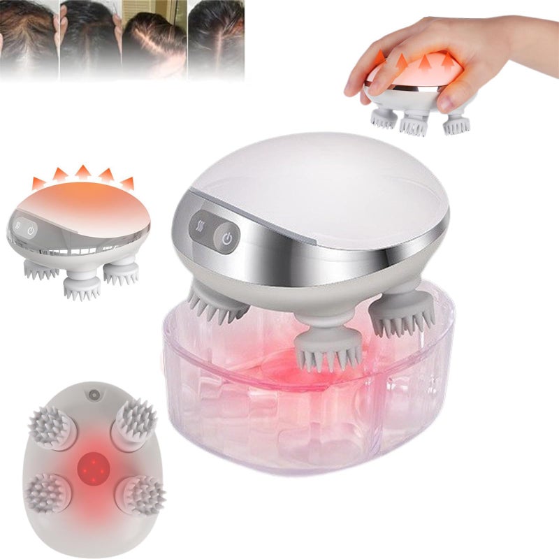 Electric scalp massager (with red light hair care function)  white - Image 1