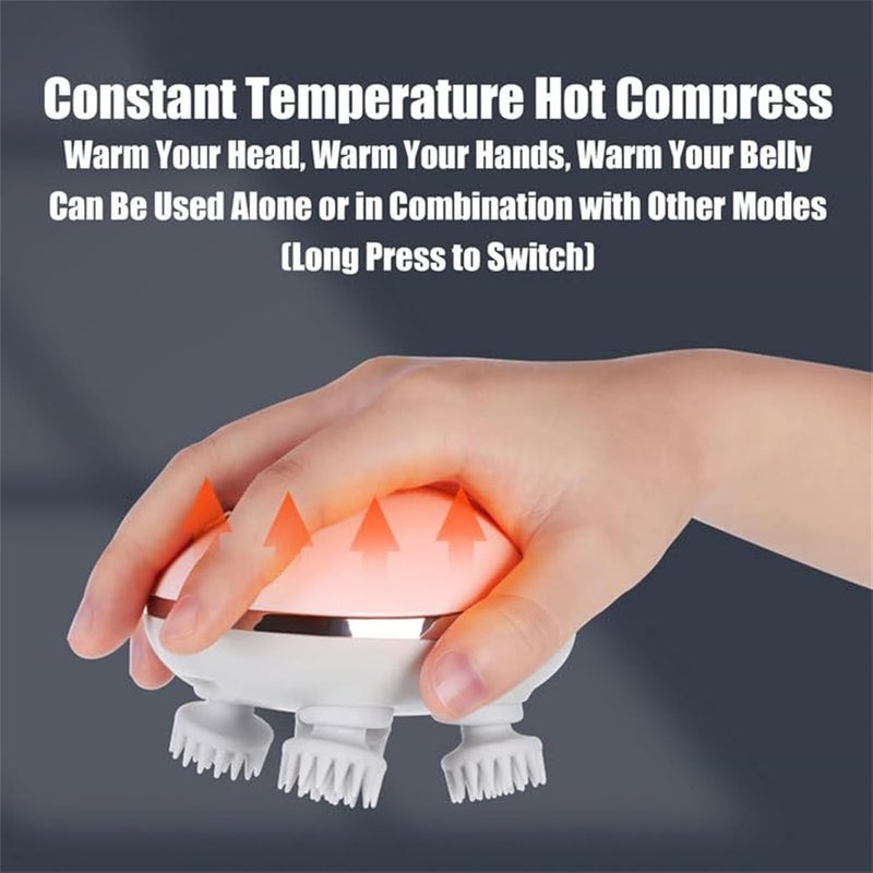Electric scalp massager (with red light hair care function)  white - Image 2