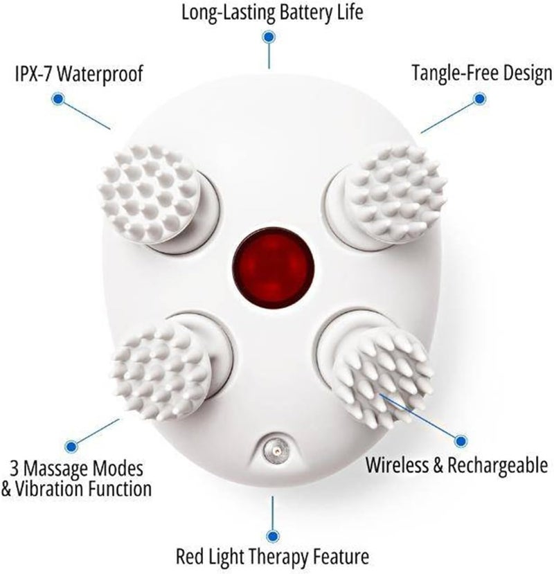Electric scalp massager (with red light hair care function)  white - Image 4