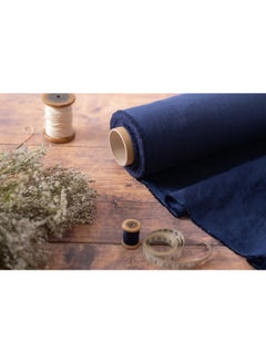 JewelOnPalette 100% Cotton Fabric, 45" Wide Soft Material for Cut by The Yard for Dress, Blouse, Shirt, Craft and Embroidery - Dark Blue  - Image 1