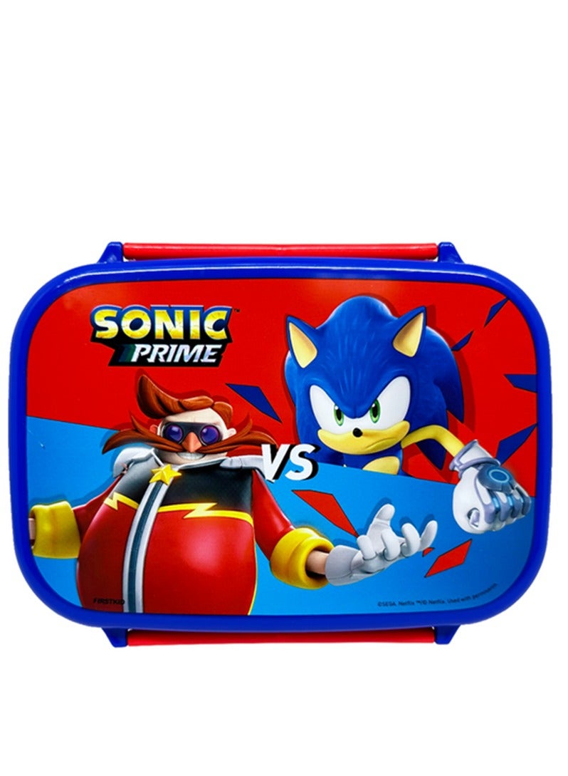 فيرست كيد صندوق غداء سونيك برايم ذا هيدجهوج مستطيل الشكل مانع للتسرب للأطفال باللون الأزرق، 765 مل - Image 1