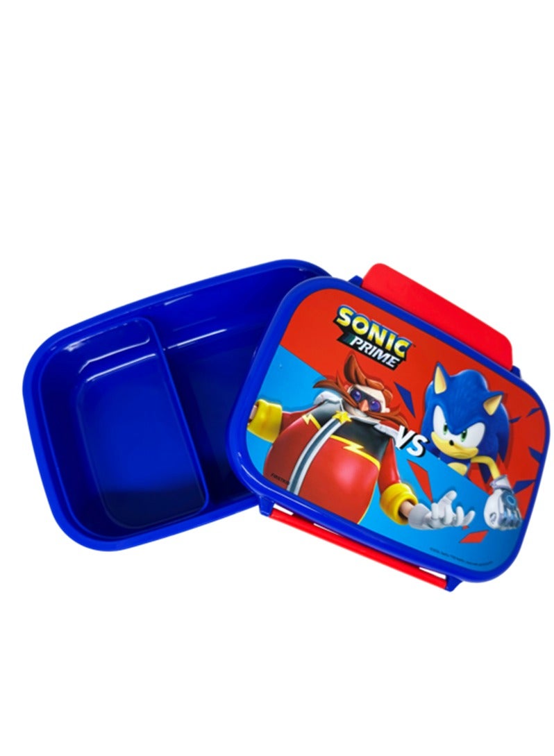 فيرست كيد صندوق غداء سونيك برايم ذا هيدجهوج مستطيل الشكل مانع للتسرب للأطفال باللون الأزرق، 765 مل - Image 2