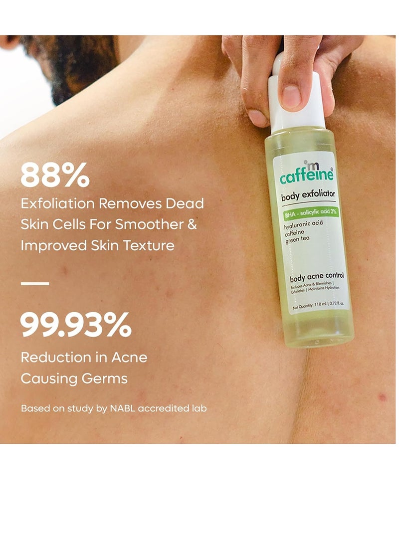 MCaffeine mCaffeine Body Exfoliator with BHA Salicylic Acid 2 Percent - Deep Cleansing - Pore Purifying, Acne and Dark Spot Reduction - 3.72 oz  - Image 2