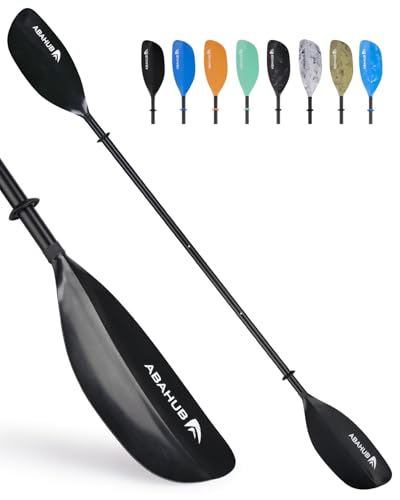 Abahub Adjustable Kayak Paddle 210230 cm826905 Inches Floating Kayaking Oars Boating Oars Canoeing Oars Black - Image 1