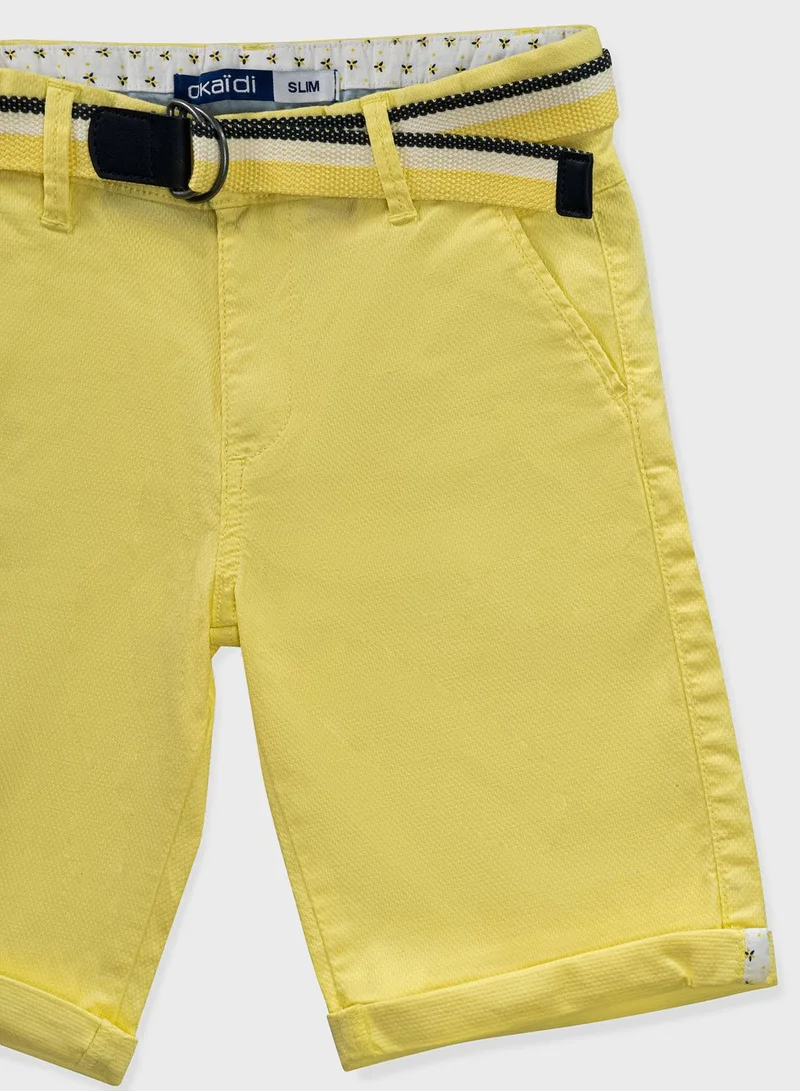 Okaidi Obaibi Youth Belted Bermuda Shorts