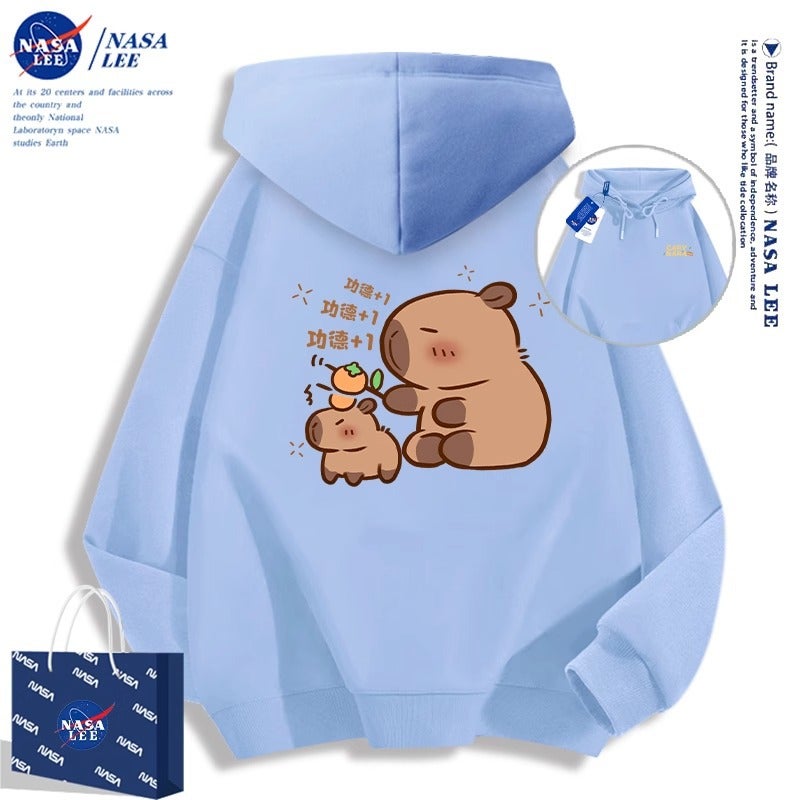 Nasa Kapibara Sweatshirt For Men And Women, American Style Trendy Brand, Fleece-Lined Couple'S Jacket - Image 5