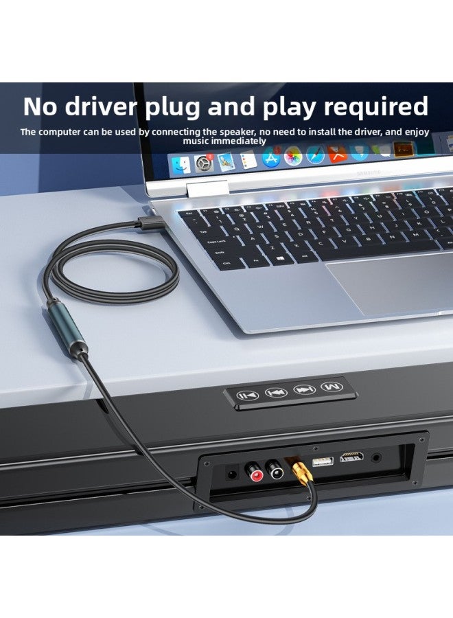 Jinghua USB To Digital Optical Fiber Audio Cable Laptop TV Audio Amplifier Optical Fiber Audio Converter-Color:Optical Fiber To Double Lotus Female + Usb Power Supply-Length:0.3m  - Image 5