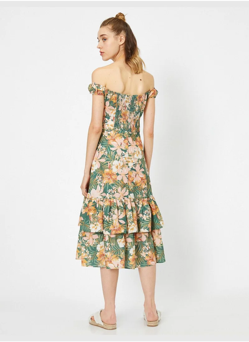 KOTON Patterned Midi Dress