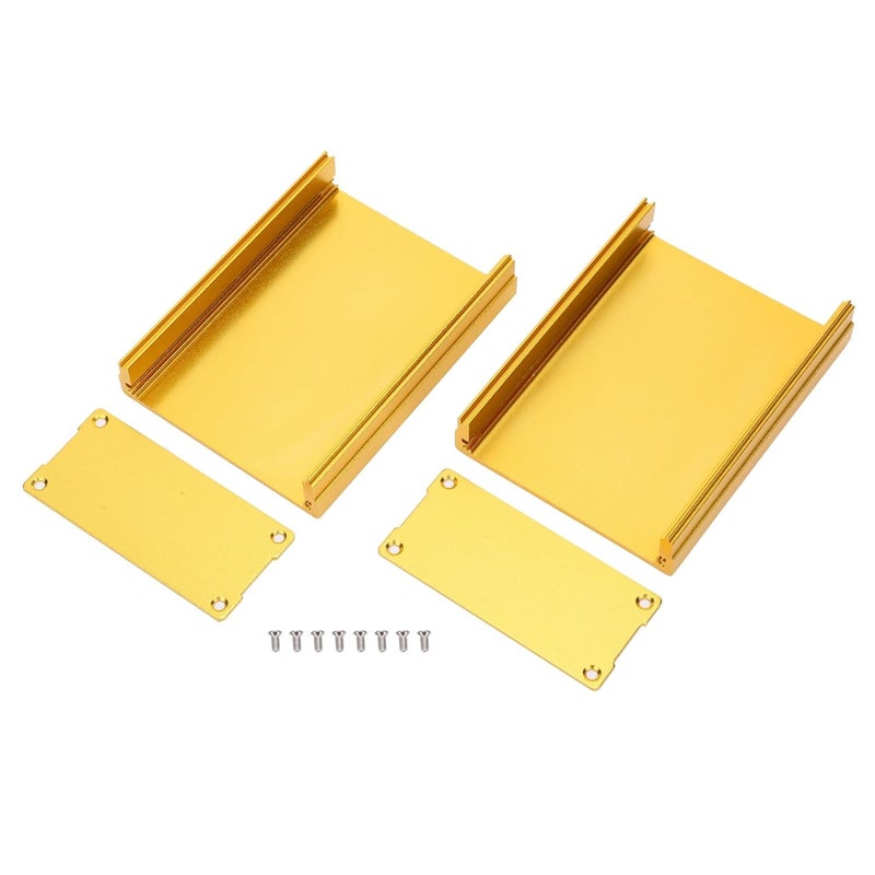 Split Type Housing Box, Aluminum y Enclosure, Box for GPS d, Golden with Ss for Inl, t - Image 1