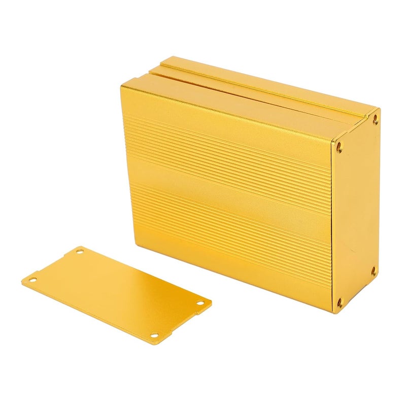 Split Type Housing Box, Aluminum y Enclosure, Box for GPS d, Golden with Ss for Inl, t - Image 2