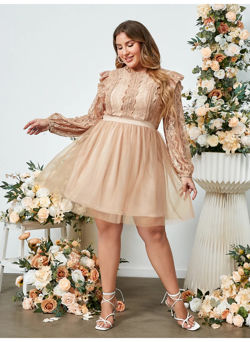 SIMPLEE Oversized women's dress suitable for curvy women's flowing skirt