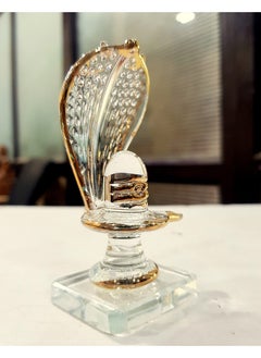 KLEO KLEO Sphatik Shiv Shiva Lingam Linga Ling Crystal Glass Murti Idol Statue Sculpture (3.5"), Clear, Shiva  - Image 3